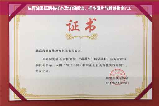 生育津贴证明书样本及详细解读，样本图片与解读指南?⚡️