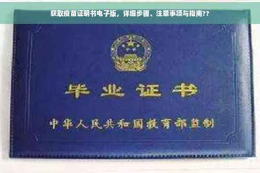 获取疫苗证明书电子版，详细步骤、注意事项与指南??