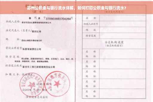 苏州公积金与银行流水详解，如何打印公积金与银行流水？