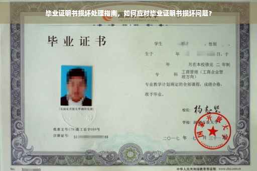 毕业证明书损坏处理指南，如何应对毕业证明书损坏问题？