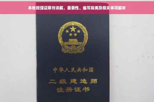 本地担保证明书详解，重要性、编写指南及相关事项解析