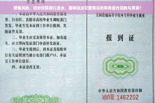 警惕风险，切勿仿照银行流水，揭秘违法犯罪背后的账务操作风险与危害?