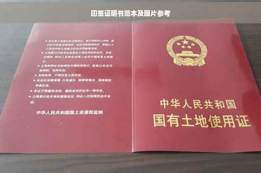 印签证明书范本及图片参考