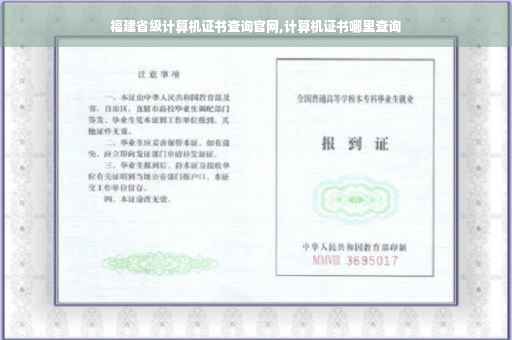 福建省级计算机证书查询官网,计算机证书哪里查询