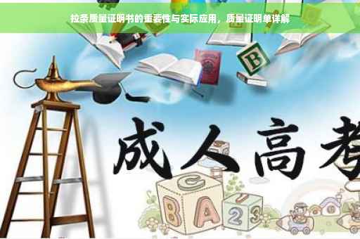 拉条质量证明书的重要性与实际应用，质量证明单详解