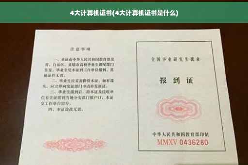 4大计算机证书(4大计算机证书是什么)