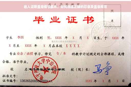 收入证明盖章细节解析，如何选择正确的印章及盖章规范