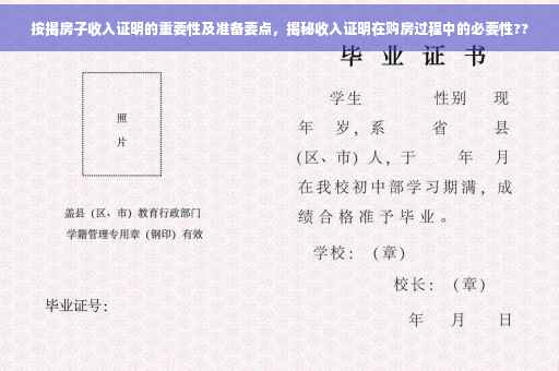 按揭房子收入证明的重要性及准备要点，揭秘收入证明在购房过程中的必要性??