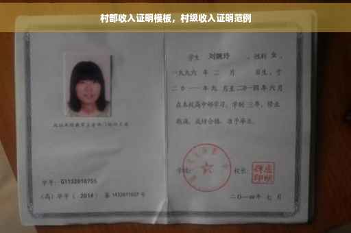 村部收入证明模板，村级收入证明范例