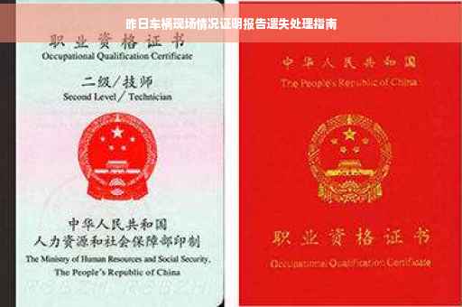 昨日车祸现场情况证明报告遗失处理指南