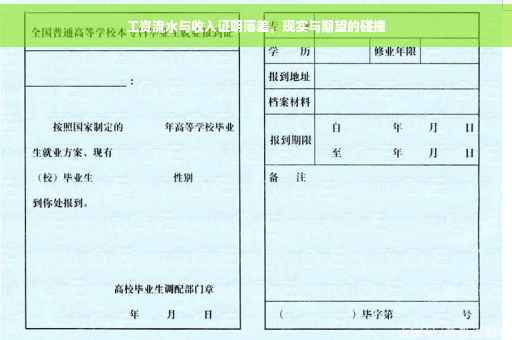 工资流水与收入证明落差，现实与期望的碰撞