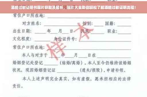 酒精过敏证明书图片获取及解析，图片大全助你轻松了解酒精过敏证明流程！