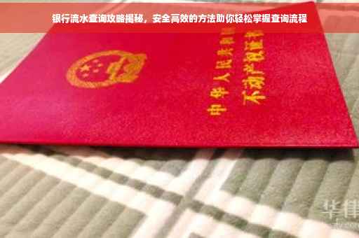 银行流水查询攻略揭秘，安全高效的方法助你轻松掌握查询流程