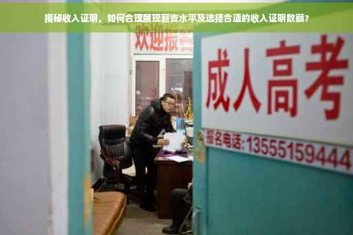 揭秘收入证明，如何合理展现薪资水平及选择合适的收入证明数额？