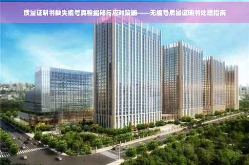 质量证明书缺失编号真相揭秘与应对策略——无编号质量证明书处理指南