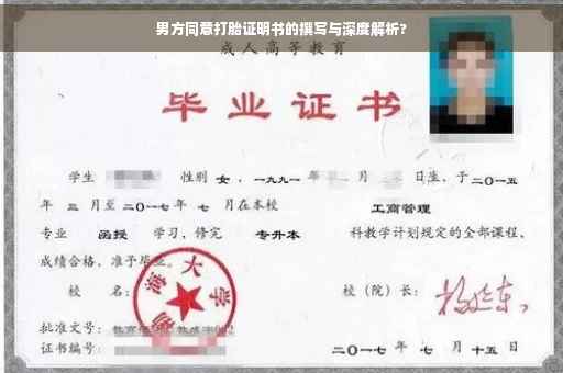 男方同意打胎证明书的撰写与深度解析?