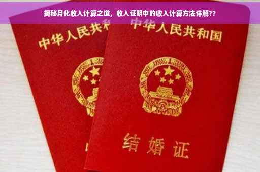 揭秘月化收入计算之道，收入证明中的收入计算方法详解??