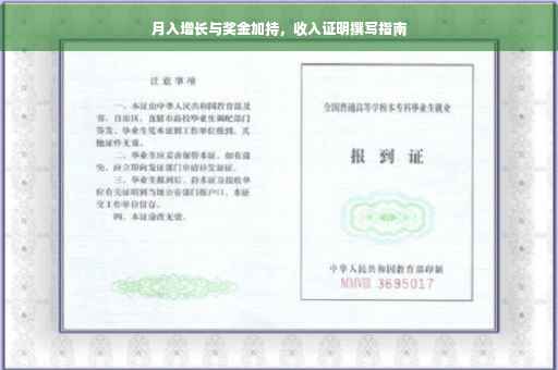 月入增长与奖金加持，收入证明撰写指南