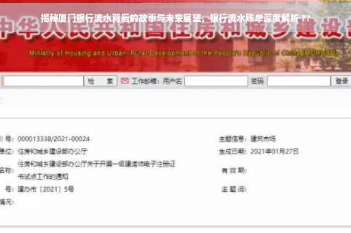 揭秘厦门银行流水背后的故事与未来展望，银行流水账单深度解析 ??
