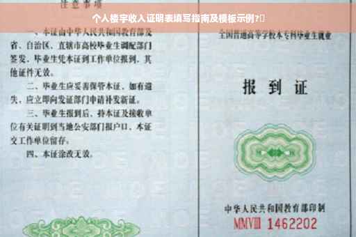 个人楼宇收入证明表填写指南及模板示例?✨