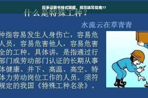 同事证明书格式图解，规范填写指南??