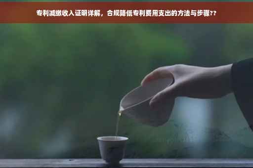 专利减缴收入证明详解，合规降低专利费用支出的方法与步骤??