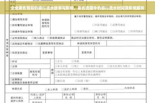 企业更名背后的银行流水故事与影响，更名流程中的银行流水时间及影响解析