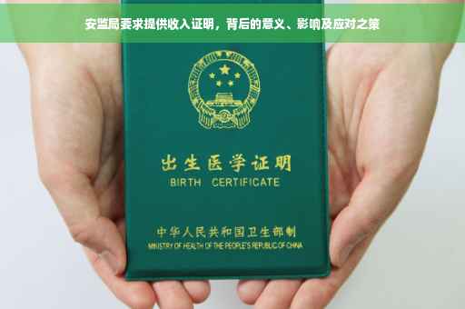 安监局要求提供收入证明，背后的意义、影响及应对之策