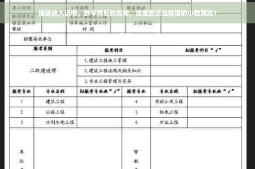 揭秘收入证明，数字背后的真相，是整数还是精细的小数现实？