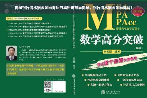 揭秘银行流水摘要金额背后的真相与故事揭秘，银行流水摘要金额详解?