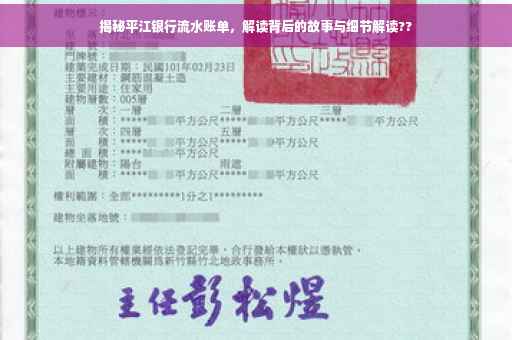 揭秘平江银行流水账单，解读背后的故事与细节解读??