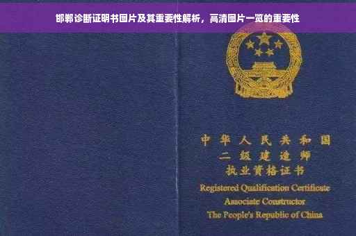 邯郸诊断证明书图片及其重要性解析，高清图片一览的重要性