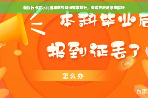 新银行卡流水利用与财务管理效率提升，查询方法与策略解析