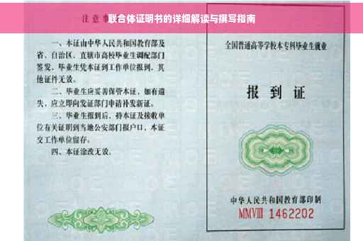 联合体证明书的详细解读与撰写指南