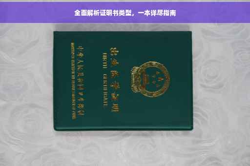 全面解析证明书类型，一本详尽指南