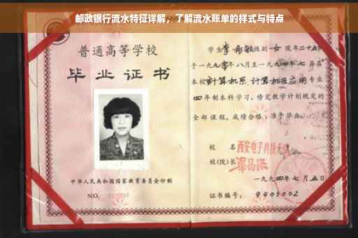 邮政银行流水特征详解，了解流水账单的样式与特点