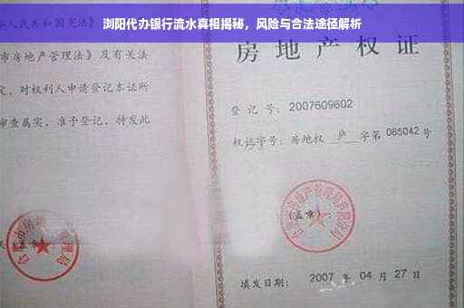 浏阳代办银行流水真相揭秘，风险与合法途径解析