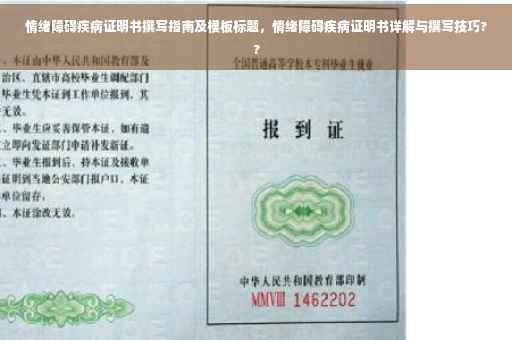 情绪障碍疾病证明书撰写指南及模板标题，情绪障碍疾病证明书详解与撰写技巧??