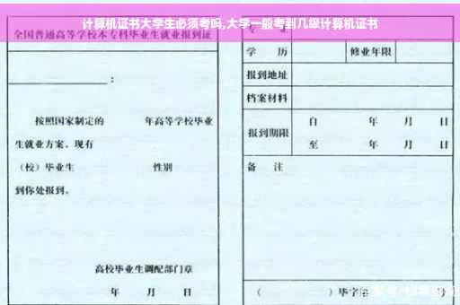计算机证书大学生必须考吗,大学一般考到几级计算机证书