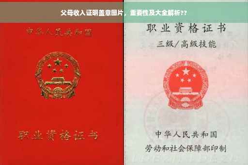 父母收入证明盖章图片，重要性及大全解析??