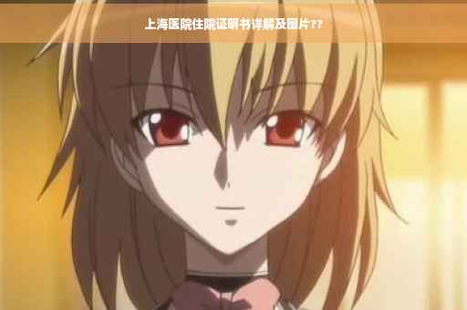 上海医院住院证明书详解及图片??