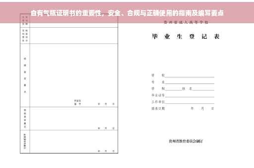 自有气瓶证明书的重要性，安全、合规与正确使用的指南及编写要点