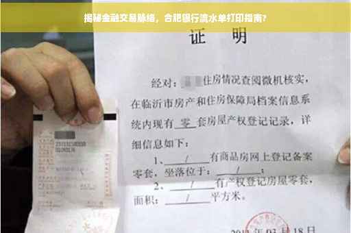 揭秘金融交易脉络，合肥银行流水单打印指南?