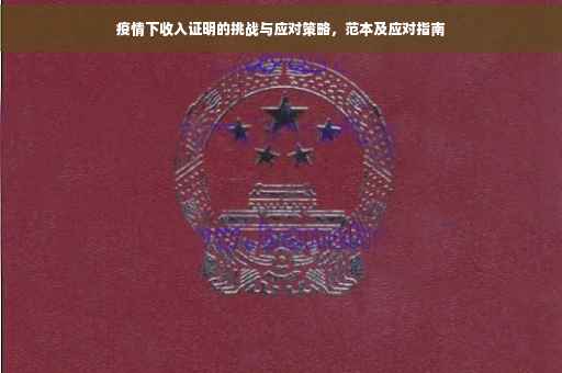 疫情下收入证明的挑战与应对策略，范本及应对指南