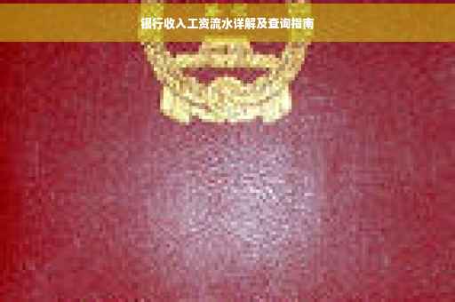 银行收入工资流水详解及查询指南