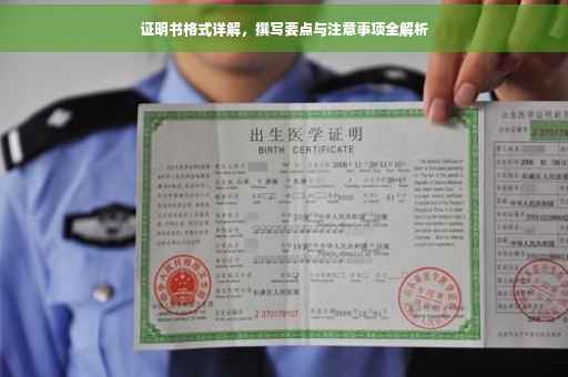 证明书格式详解，撰写要点与注意事项全解析