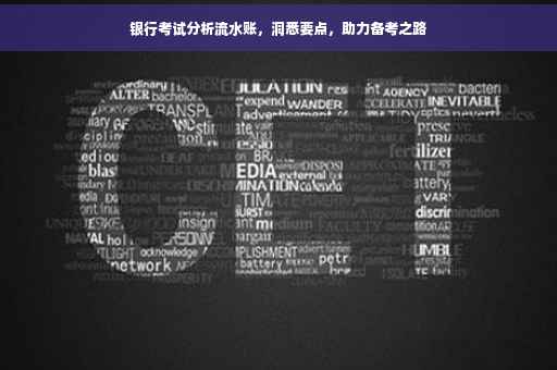 银行考试分析流水账，洞悉要点，助力备考之路
