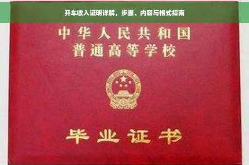 开车收入证明详解，步骤、内容与格式指南