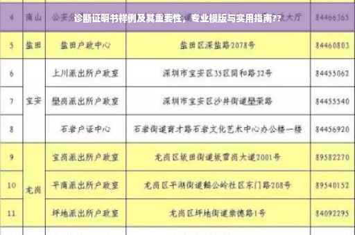 诊断证明书样例及其重要性，专业模版与实用指南??