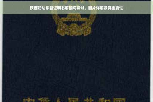 陕西妇幼诊断证明书解读与探讨，图片详解及其重要性